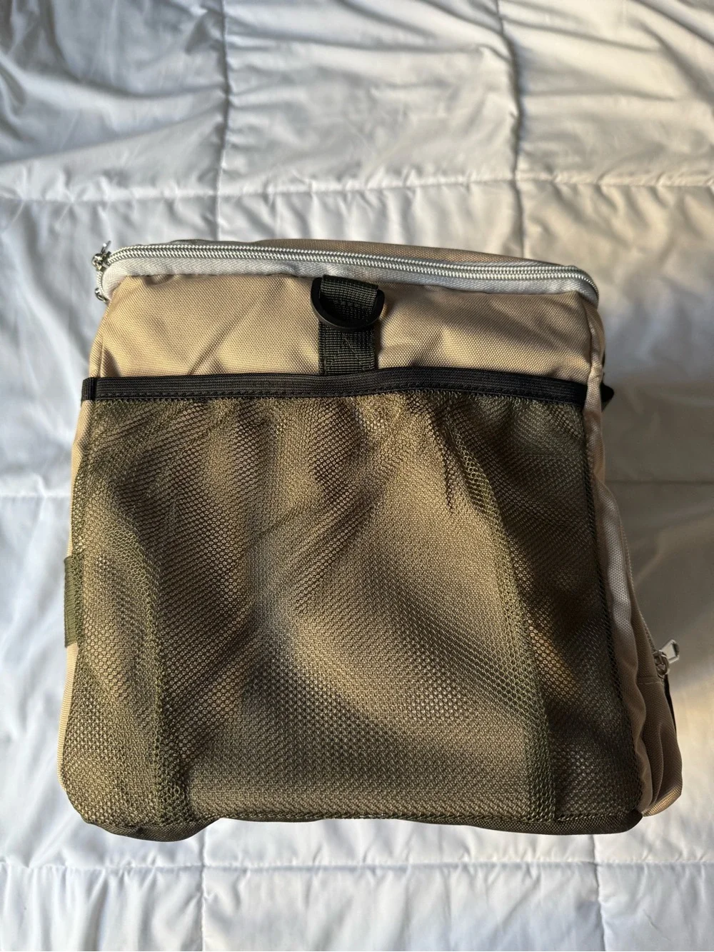 Insulated Men's Cooler Bag - Silver Interior, Black Trim